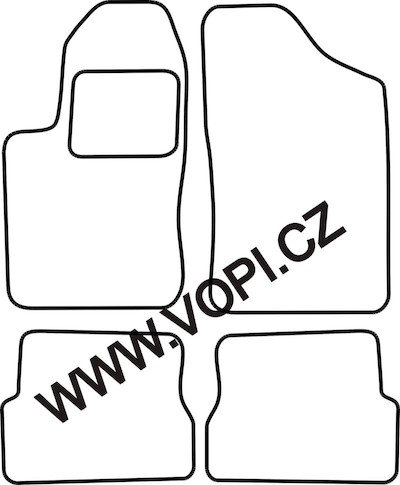 Textil-Autoteppiche Fiat Seicento 03/1998 - 2009 Autofit (1319)